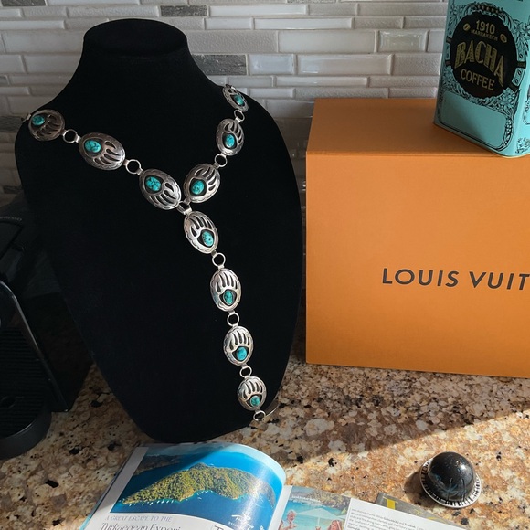 Native Navajo Bear Claw Belt or Larriet - Picture 9 of 16